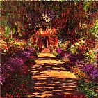 Garden Path at Giverny by Claude Monet